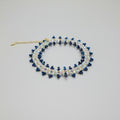 Bracelet pierre facettée bicolore - vue générale Bleu/blanc