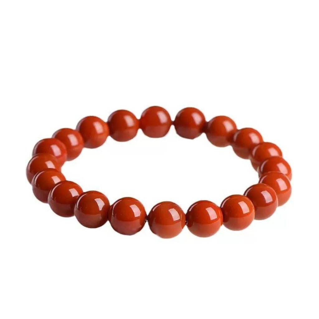 Bracelet en Agate Rouge Naturelle 6mm - Unisexe