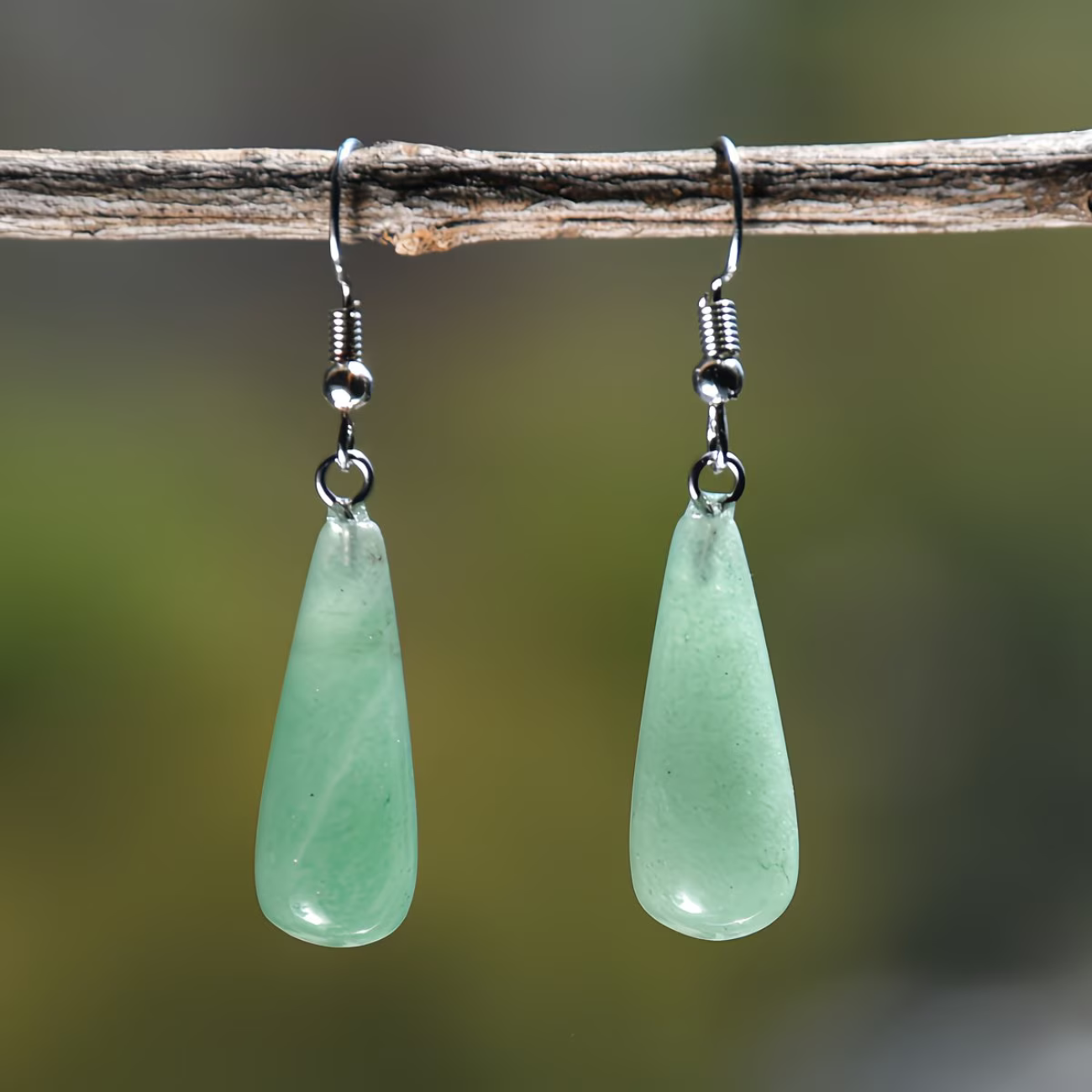 Parure Aventurine - Collier 44cm + Bracelet 18cm + Boucles d'Oreilles