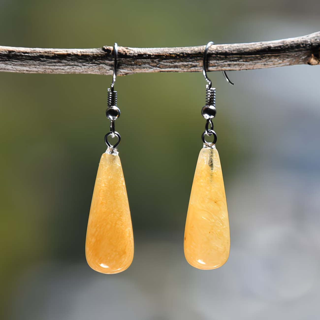 Parure Citrine - Collier 44cm + Bracelet 18cm + Boucles d'Oreilles