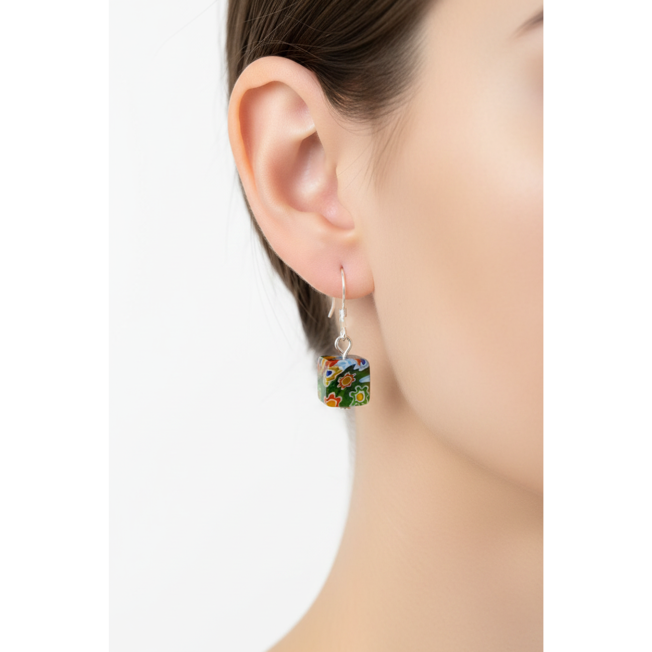 Boucles_oreilles Murano-carrees-8mm