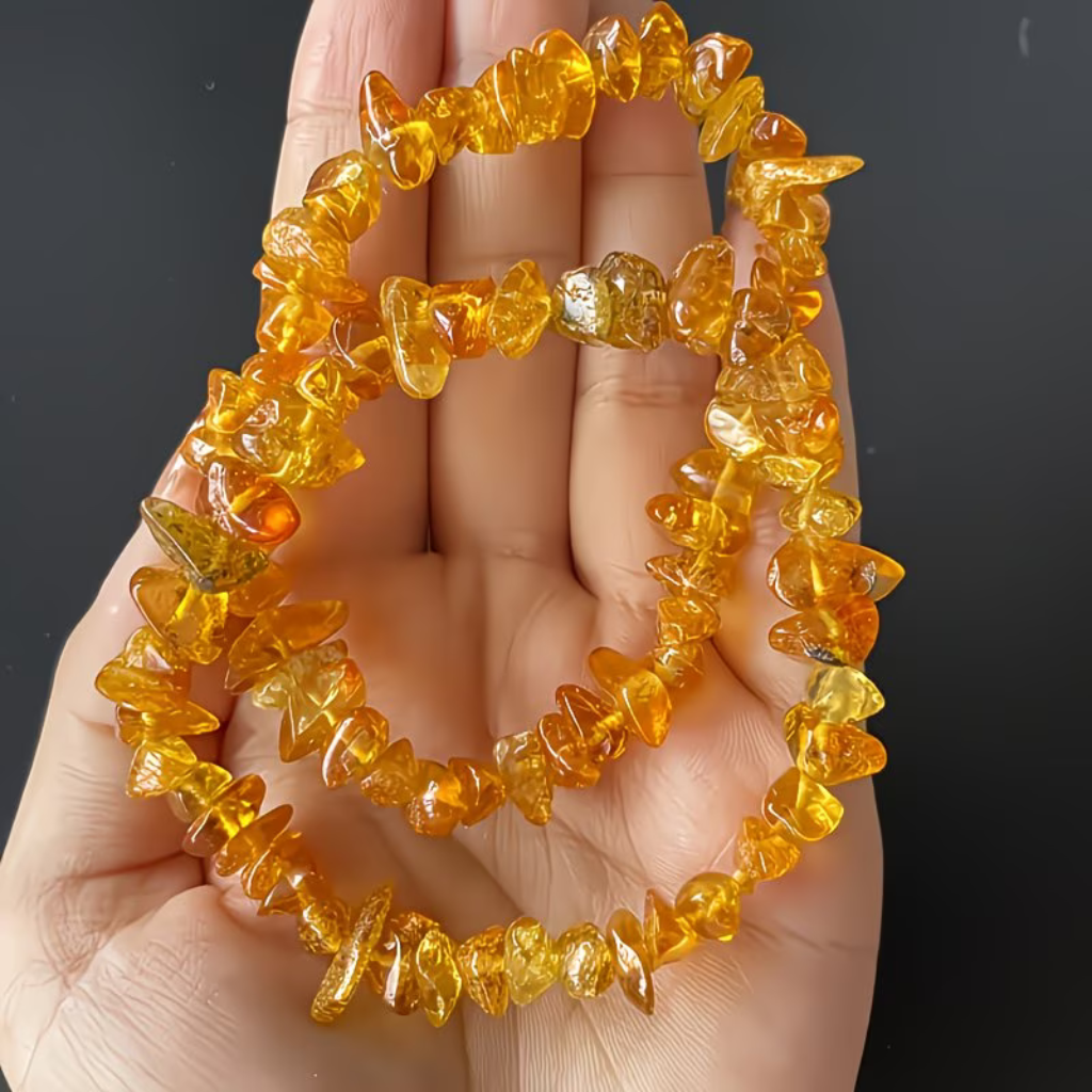 Bracelet Baroque en Ambre Baltique Véritable