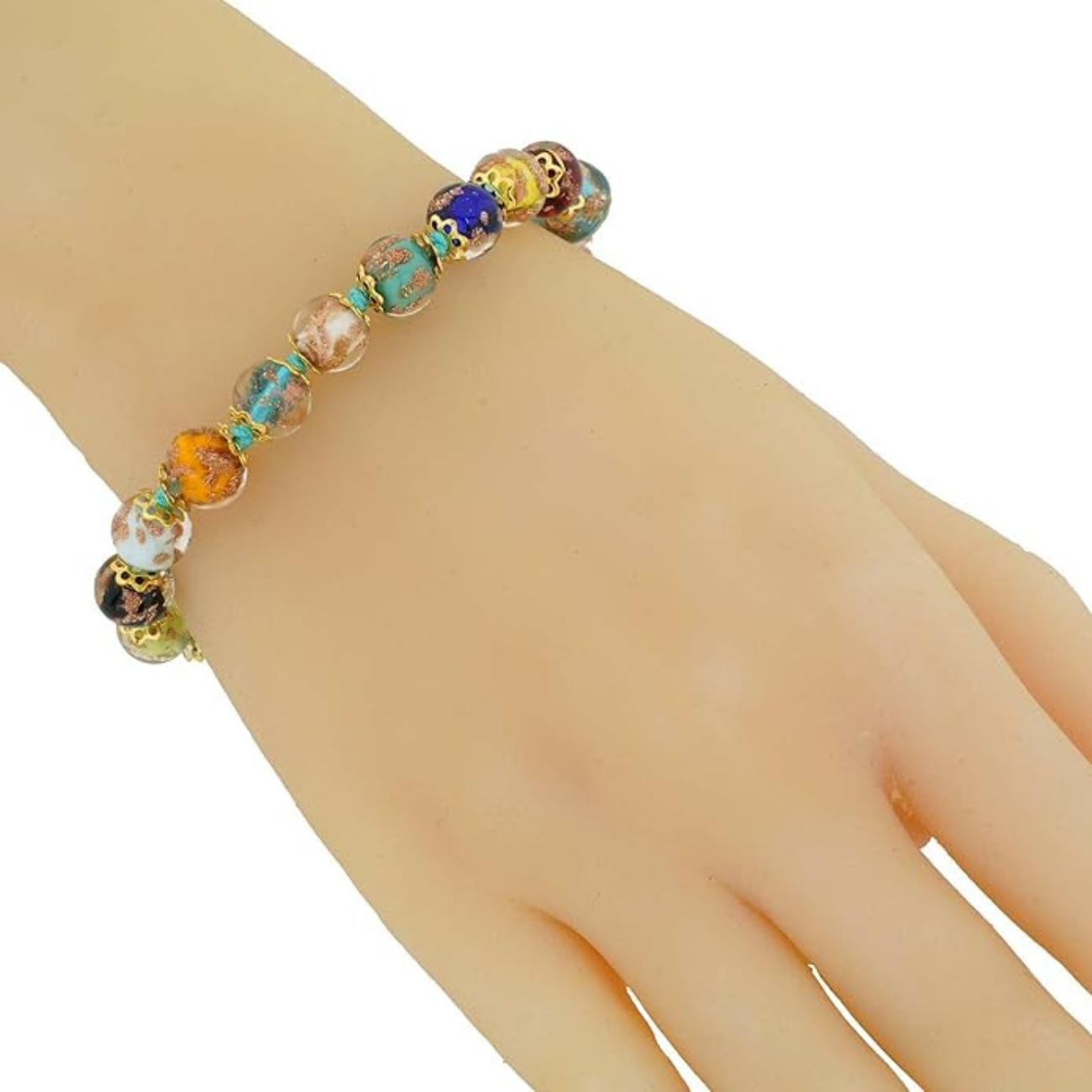 Bracelet_pierres_murano_rondes_6mm Poignet