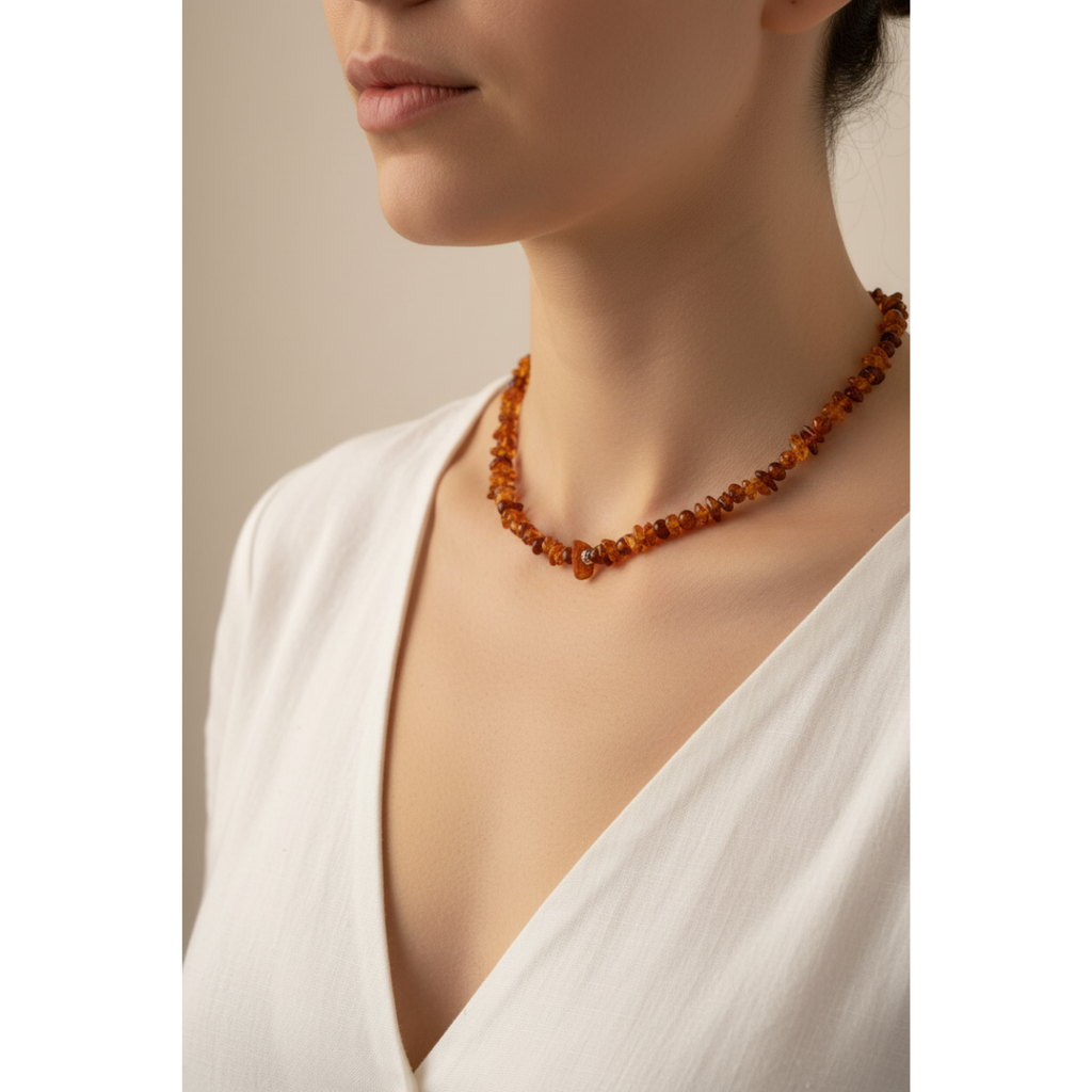 Parure Baroque en Ambre Baltique Véritable