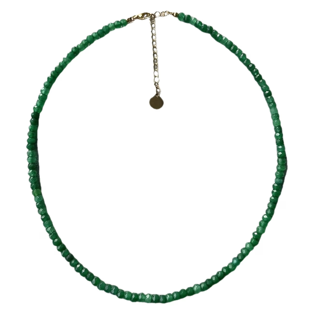 Parure Jade - Collier 44cm + Bracelet 18cm + Boucles d'Oreilles