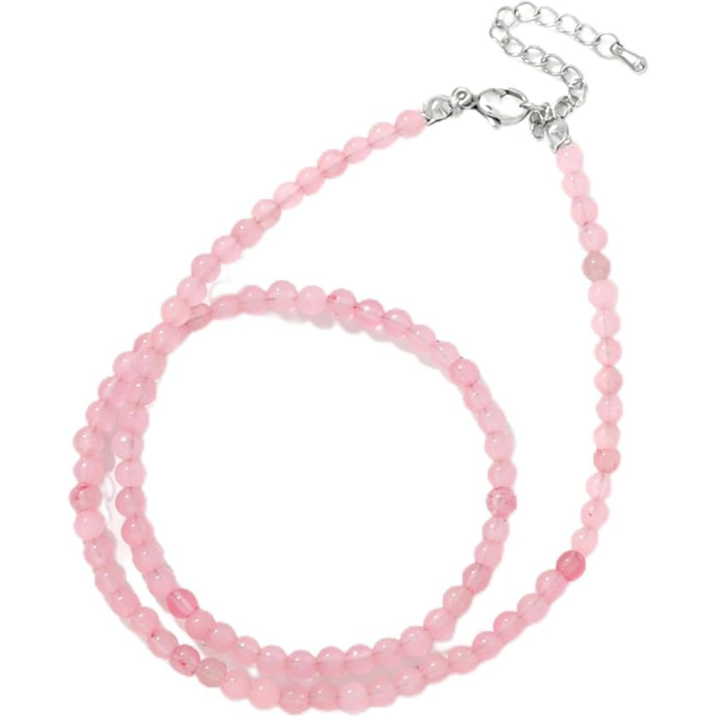 Collier Quartz Rose 6mm et 4 mm - Pierre Naturelle 48cm