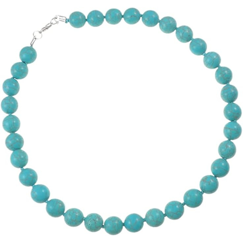 Parure Turquoise - Collier 44cm + Bracelet 18cm + Boucles d'Oreilles