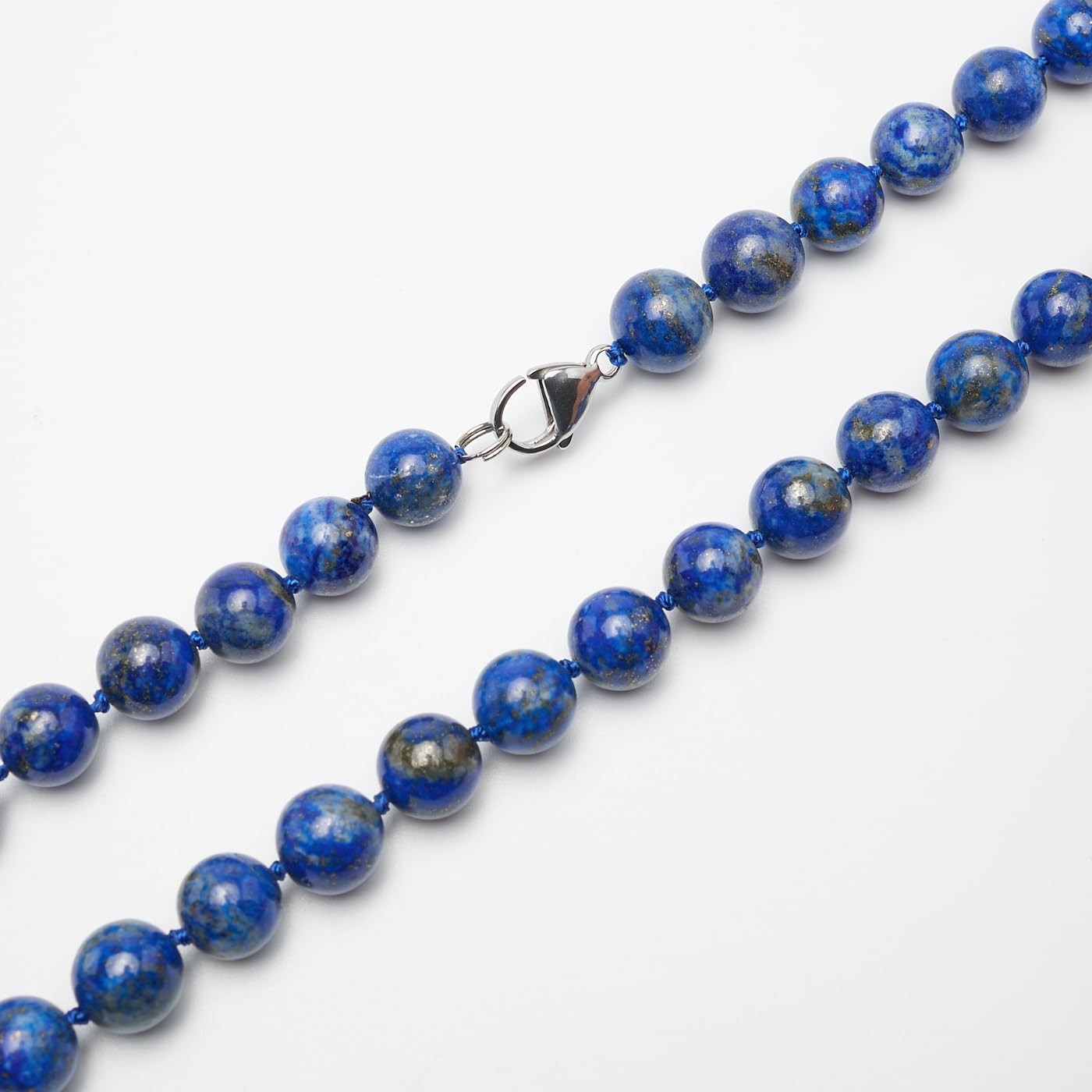 Collier Lapis Lazulz 8 mm bleu détail