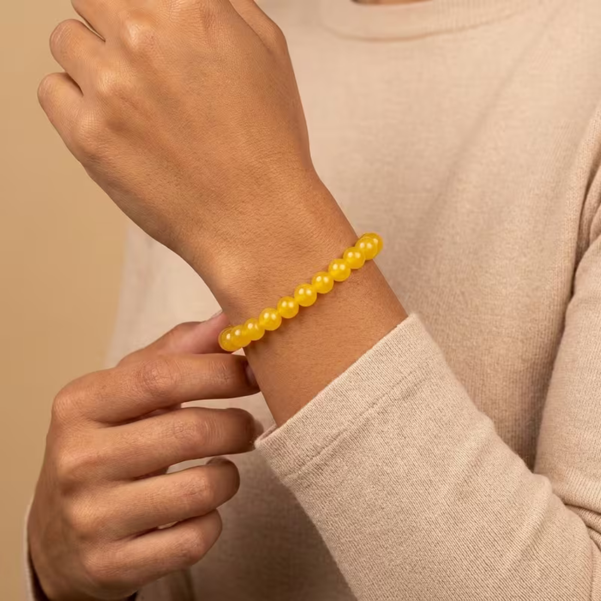 Parure Citrine - Collier 44cm + Bracelet sur mesure + Boucles d'Oreilles