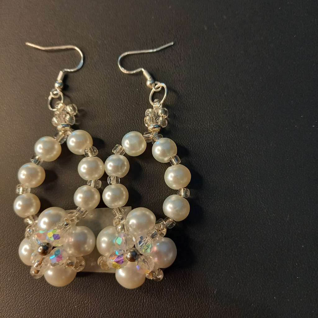 Parure de Mariée Lumière-  - Collier 48cm + Boucles d'Oreilles