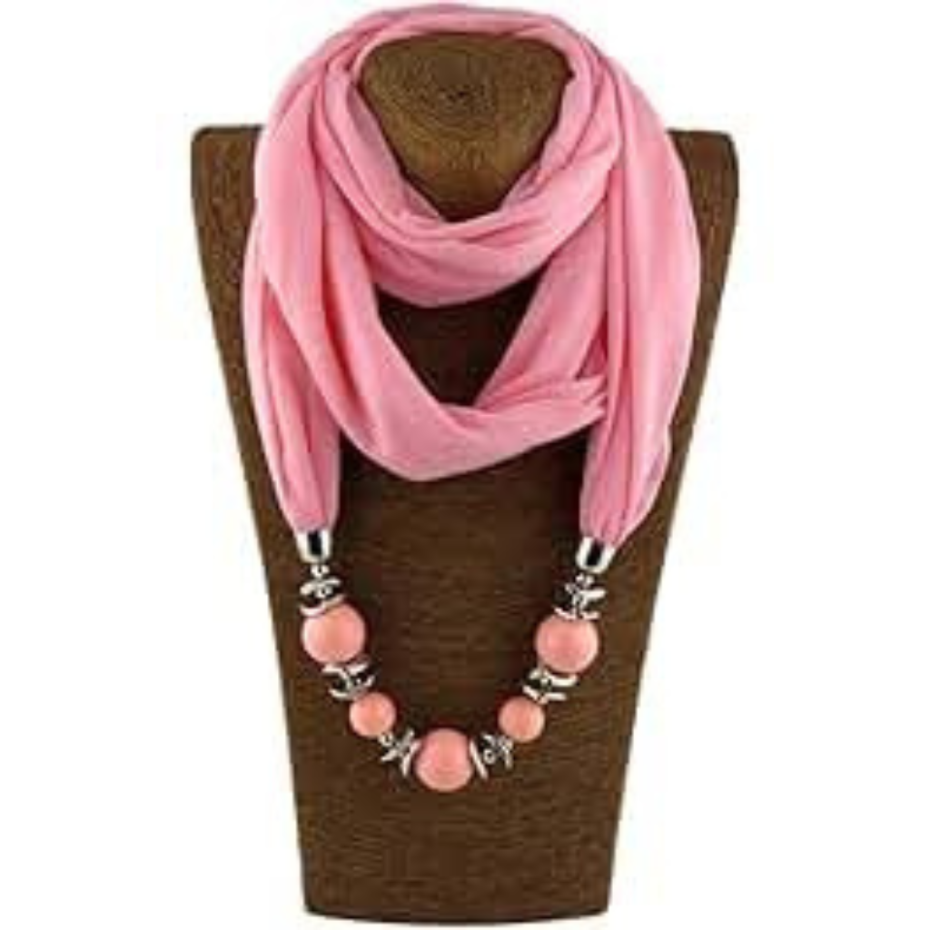 Foulard rose pâle