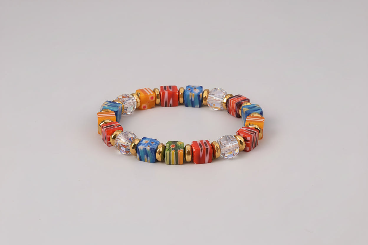 Bracelet Murano - porté au poignet