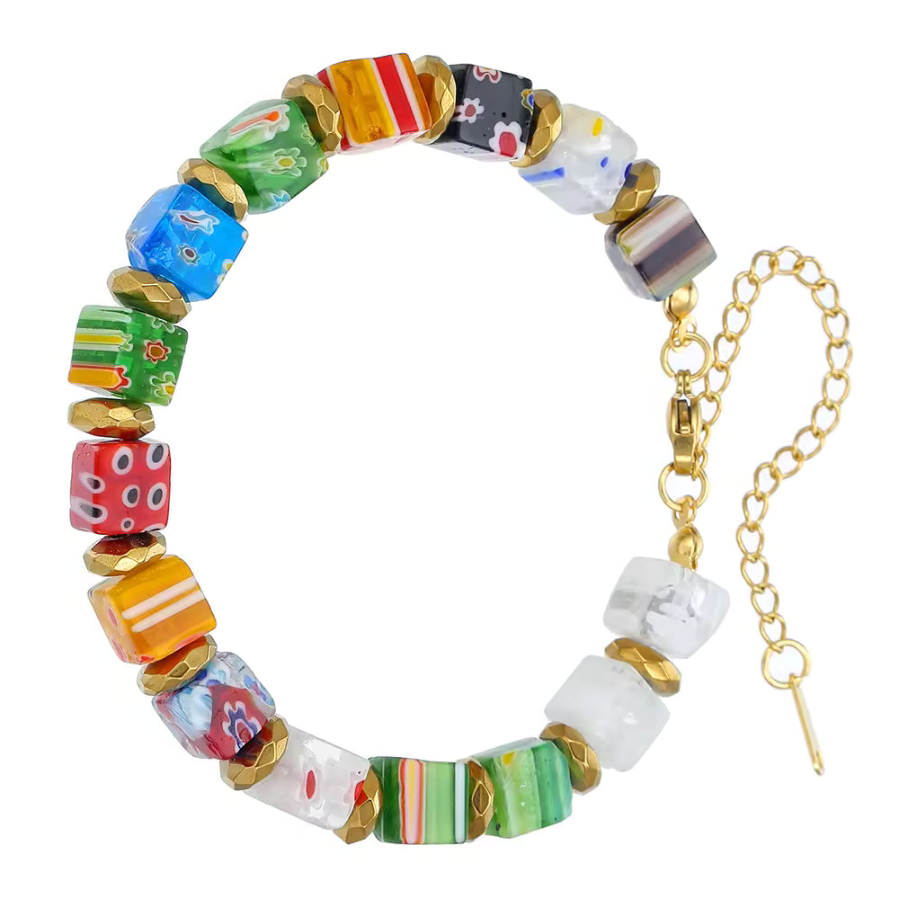 Bracelet Murano - détail perles verre vénitiennes