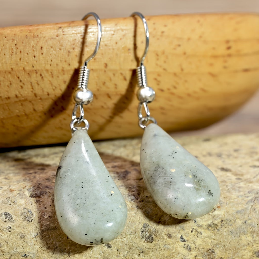 Parure Labradorite - Collier 44cm + Bracelet sur mesure + Boucles d'Oreilles