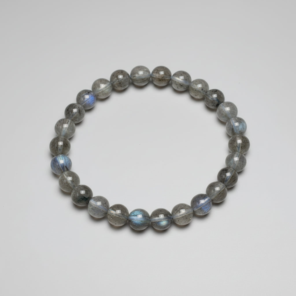 Bracelet labradorite 6mm - perles naturelles irisées