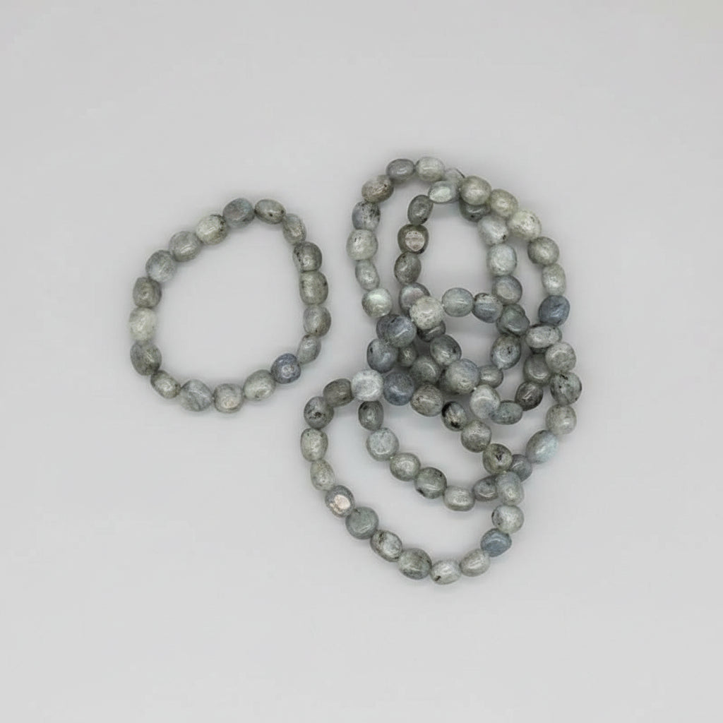 Bracelet Labratorite6mm - perles naturelles grises