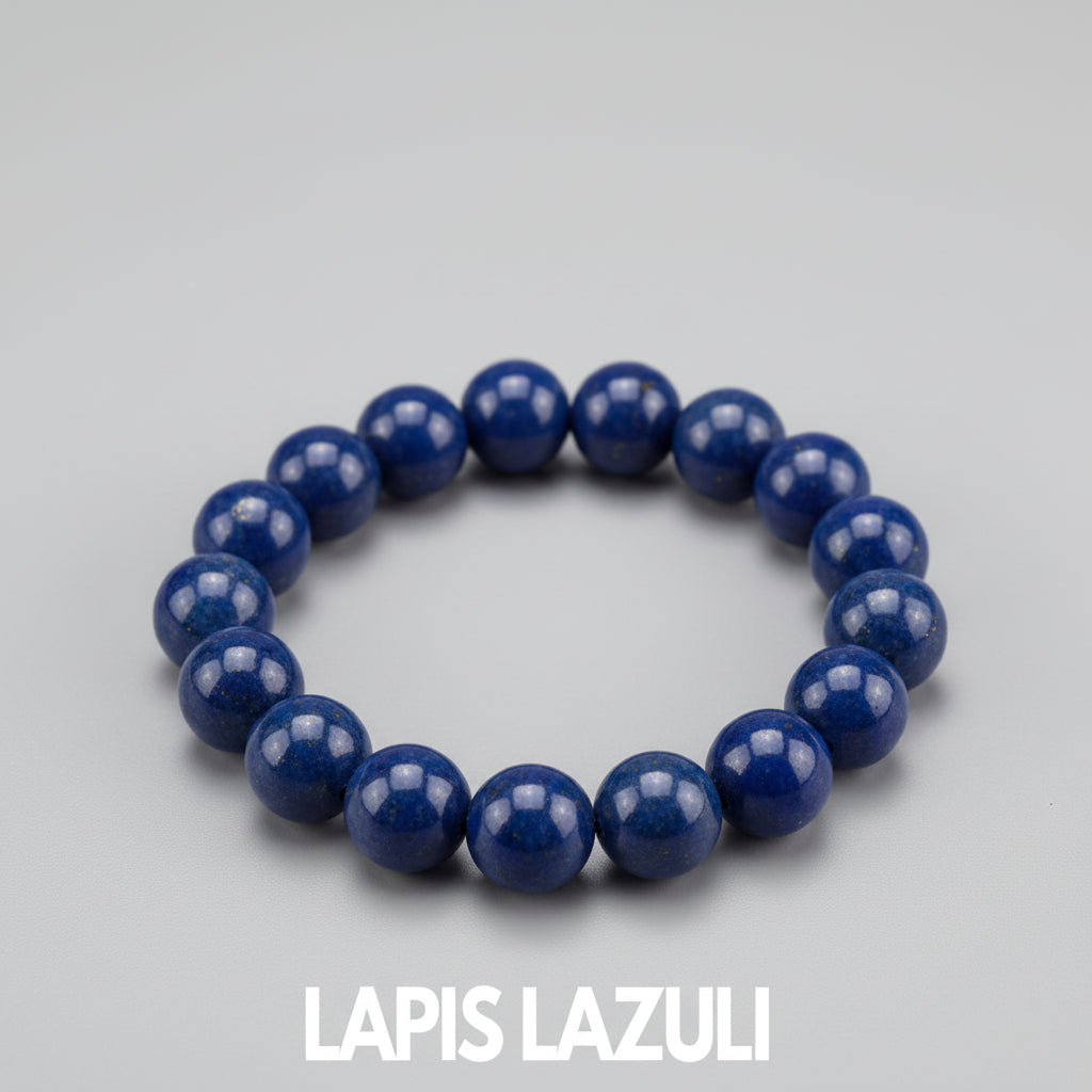 Bracelet lapis lazuli 6mm - perles naturelles bleues