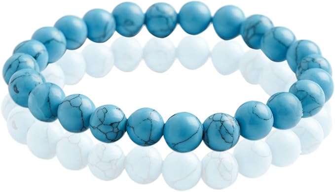 Bracelet en Turquoise Naturelle 6mm - Unisexe