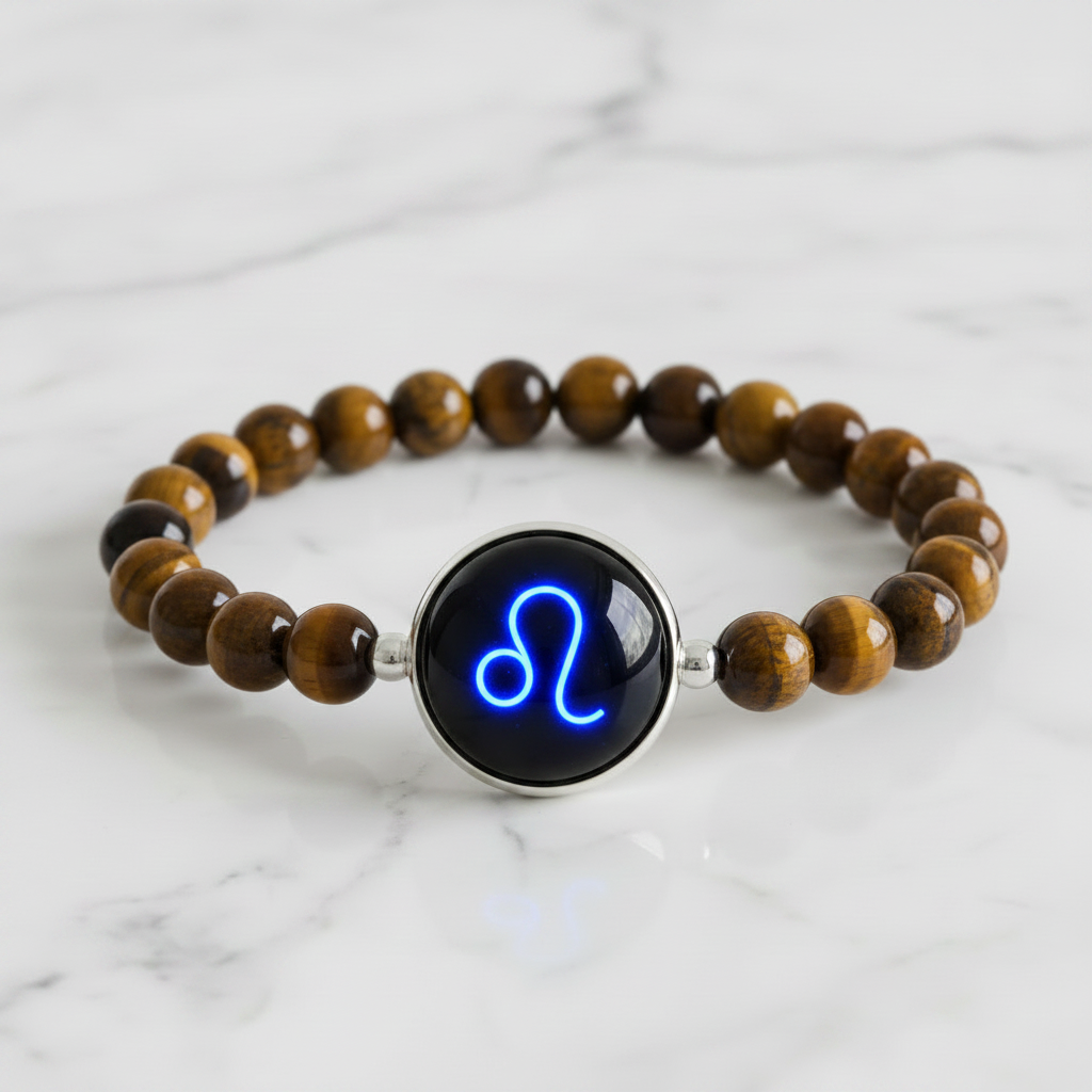 Bracelet Œil de Tigre Lion élastique