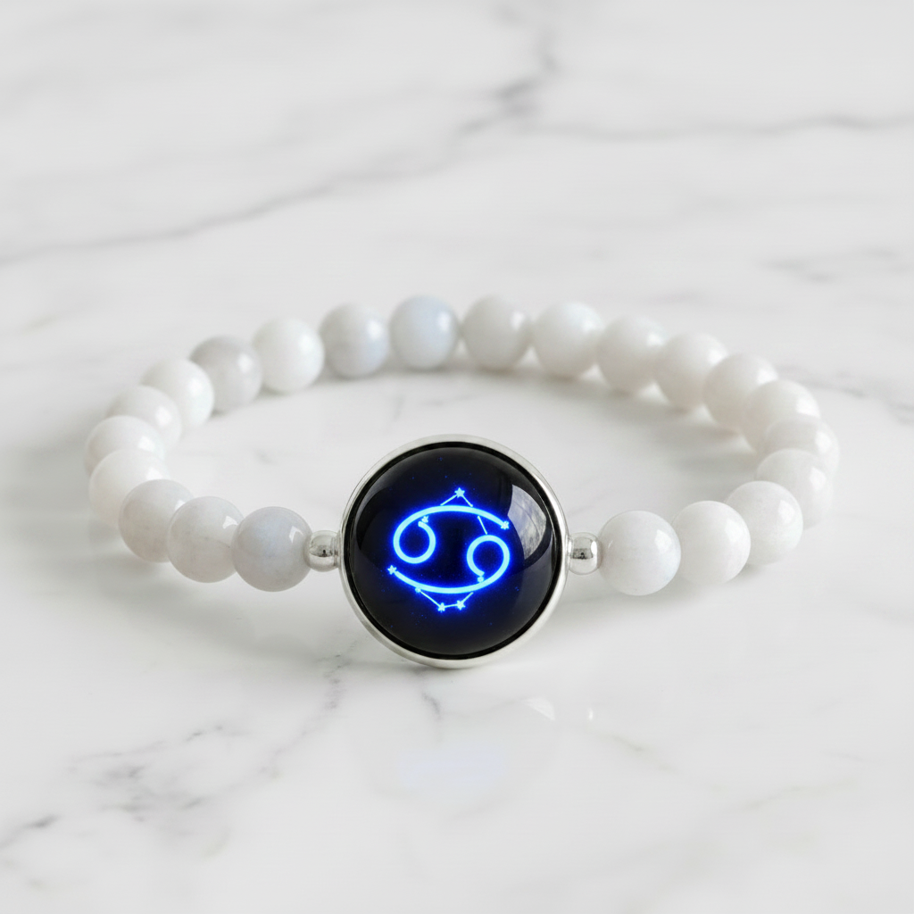 Bracelet Pierre de Lune Cancer élastique