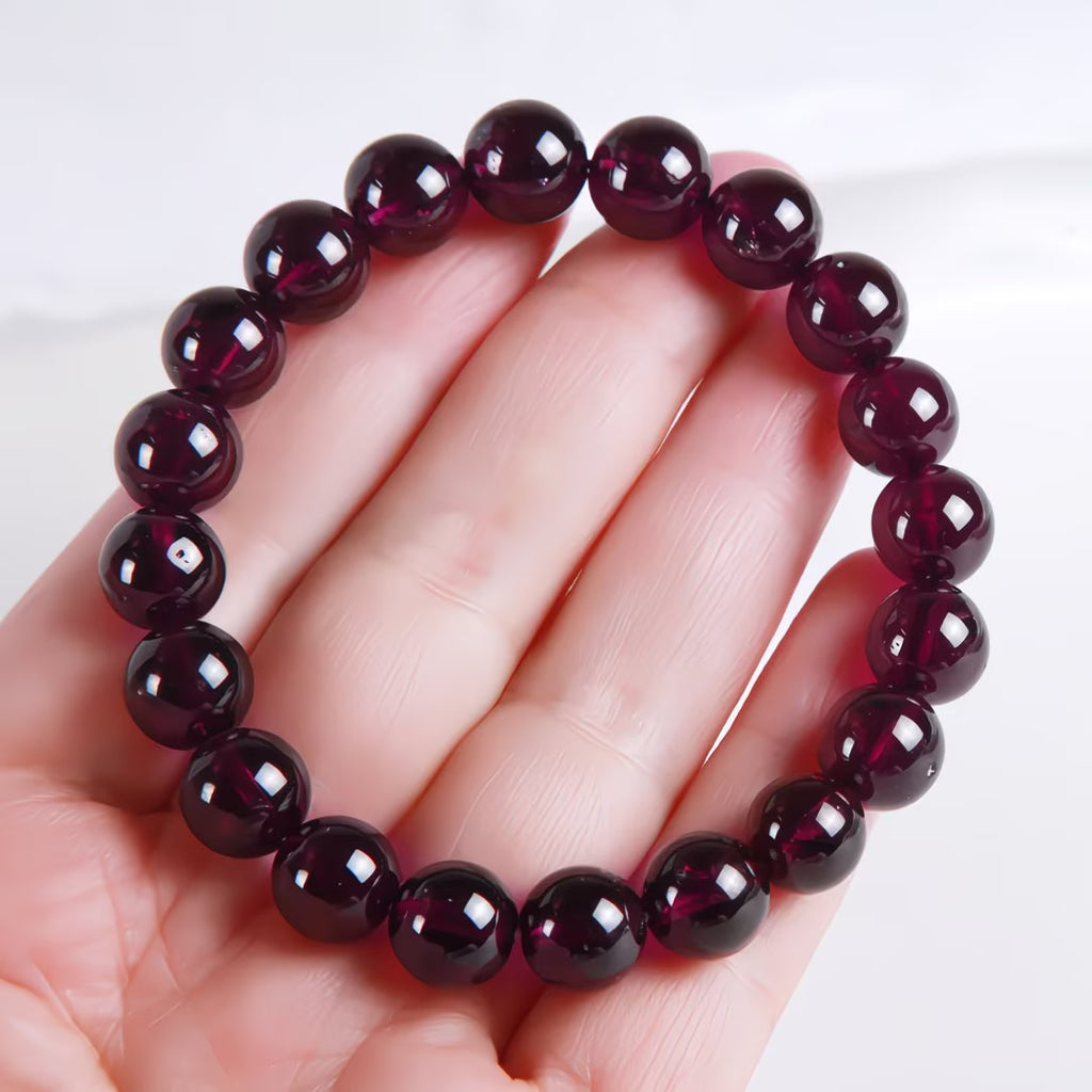 Bracelet en Howlite Rouge 6mm - Unisexe