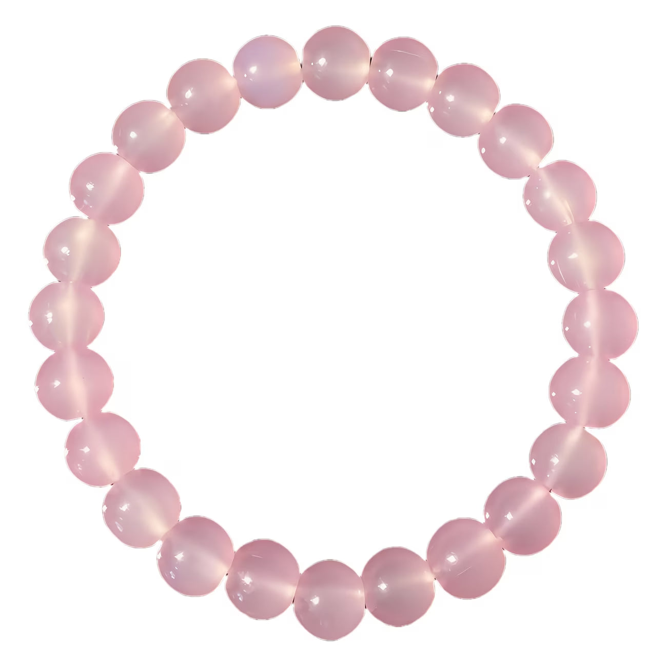 Bracelet Quartz rose 8mm - perles naturelles Rose