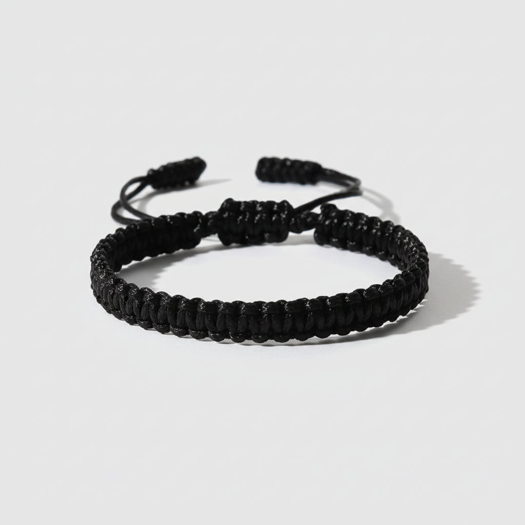 Bracelet brésilien tissage shambala noir