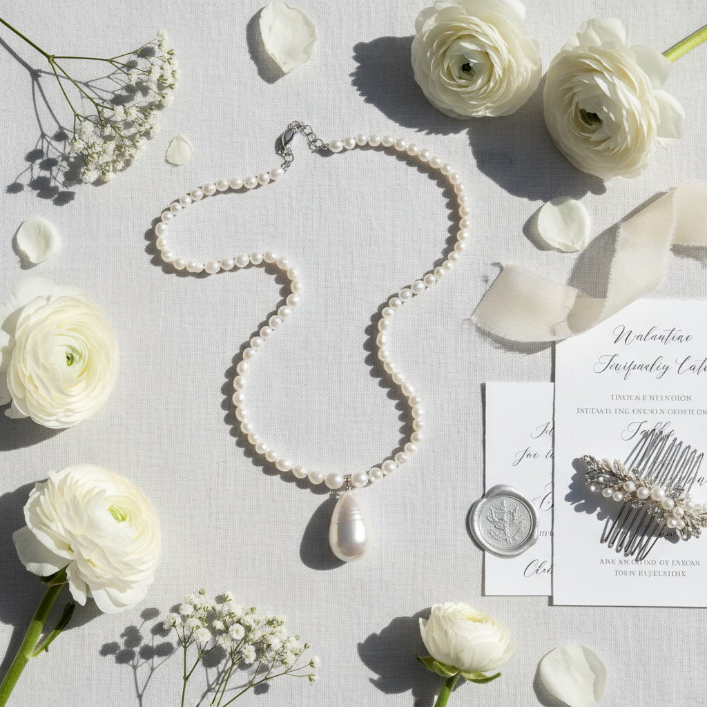Collier mariée composition libre