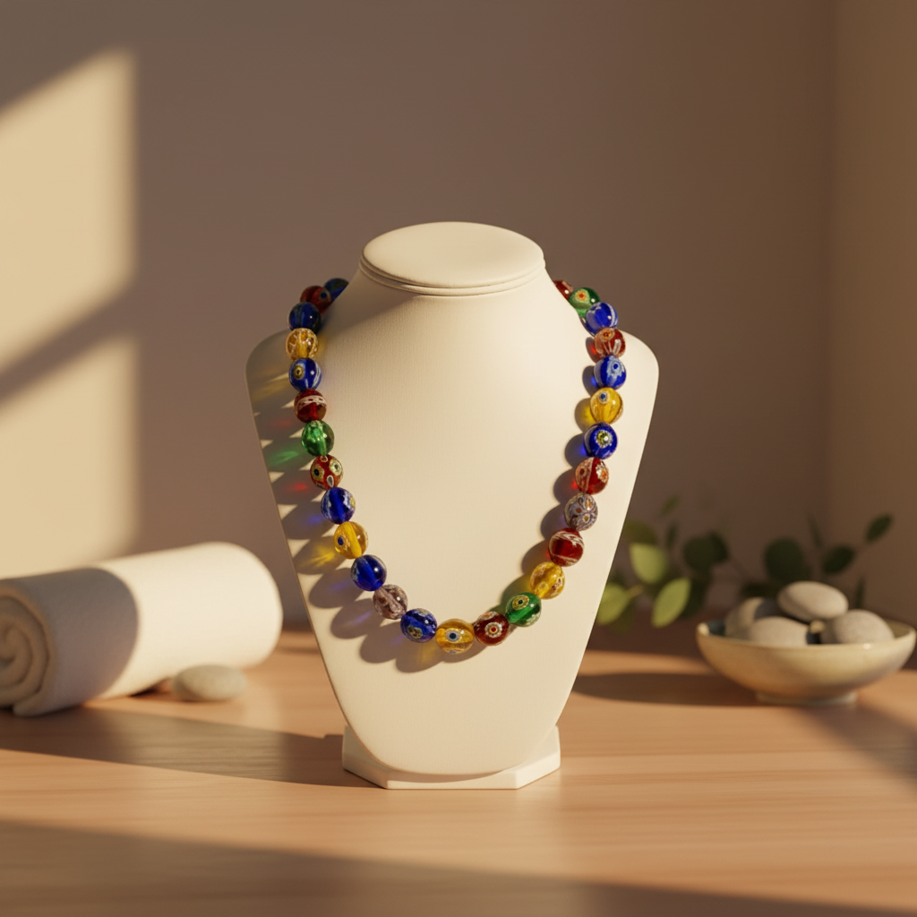Collier Murano - Lumière dorée 6mm