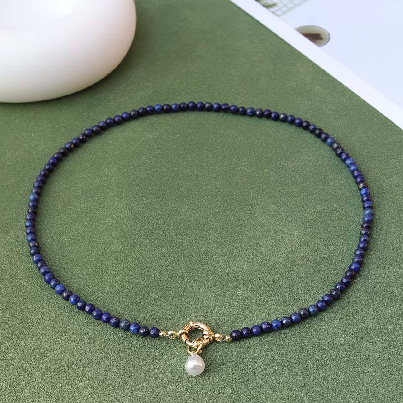 Collier Lapis Lazuli 6mm et 4 mm - Pierre Naturelle 48cm