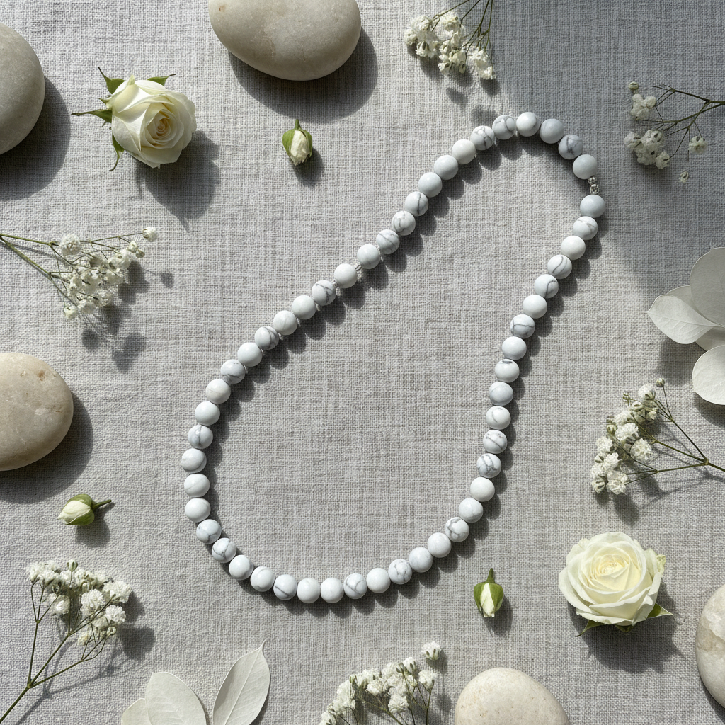 Howlite Blanche composition artistique