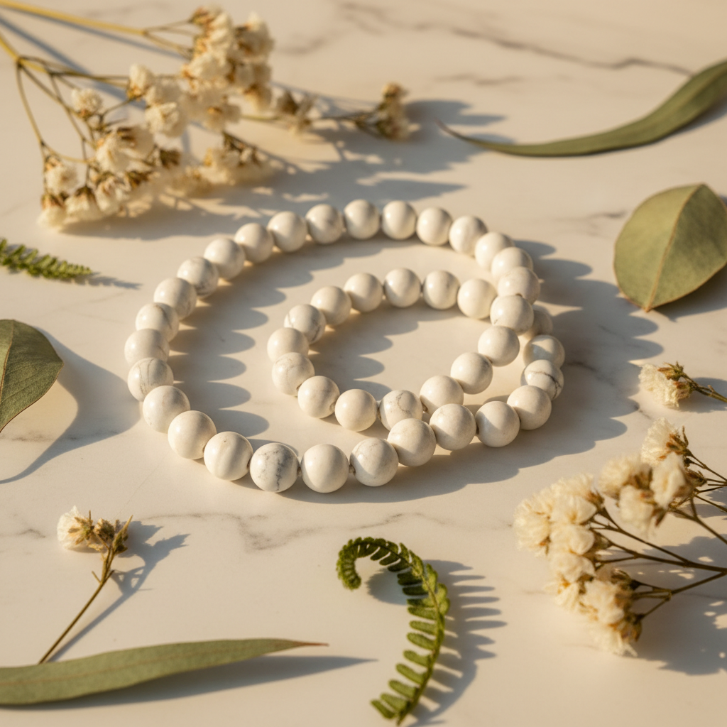Parure Howlite Blanche
