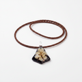 Pendentifs en Verre Sable d'Or de Murano – Fleur Intérieure Couleur Mixte